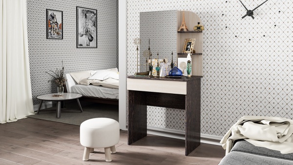 Туалетный Столик с Зеркалом Мийя Разные Цвета/Ш-700 × Г-442 × В-1475 мм