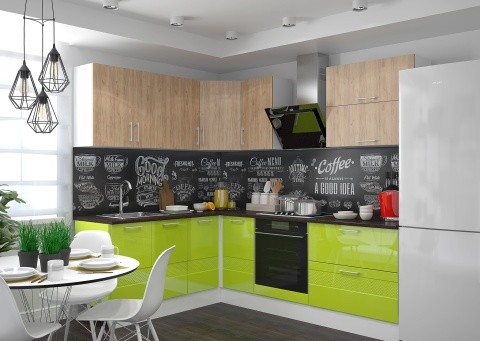 Кухонный Гарнитур Мартин Люкс МДФ №8 1800 х 2400 мм/Разные Цвета