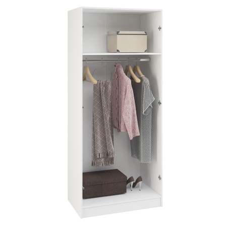 Шкаф 2-х Створчатый Венесуэла  МДФ/Жемчуг Глянец (Ш-900 х В-2100 х Г-570 мм)